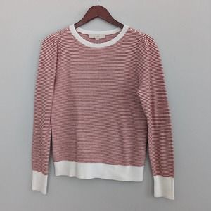 NEW LOFT Red White Sweater Lightweight Small